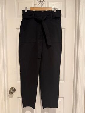 Express Black Paperbag Waist Tie Pants